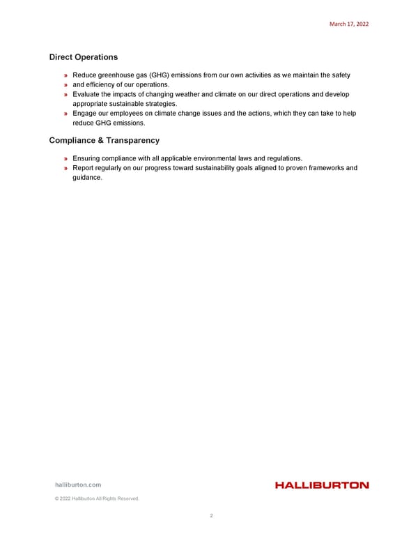 Climate Change Statement - Page 2