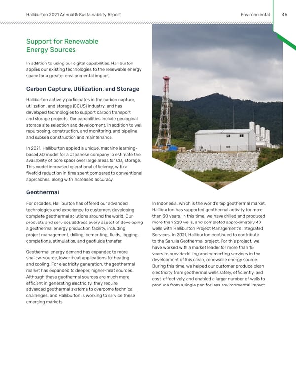 Annual & Sustainability Report | Halliburton - Page 44