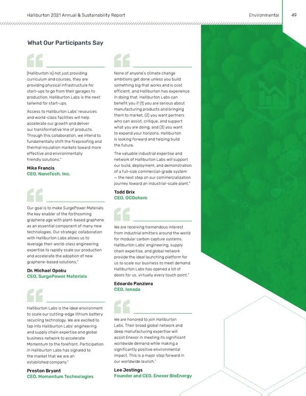 Annual & Sustainability Report | Halliburton - Page 48