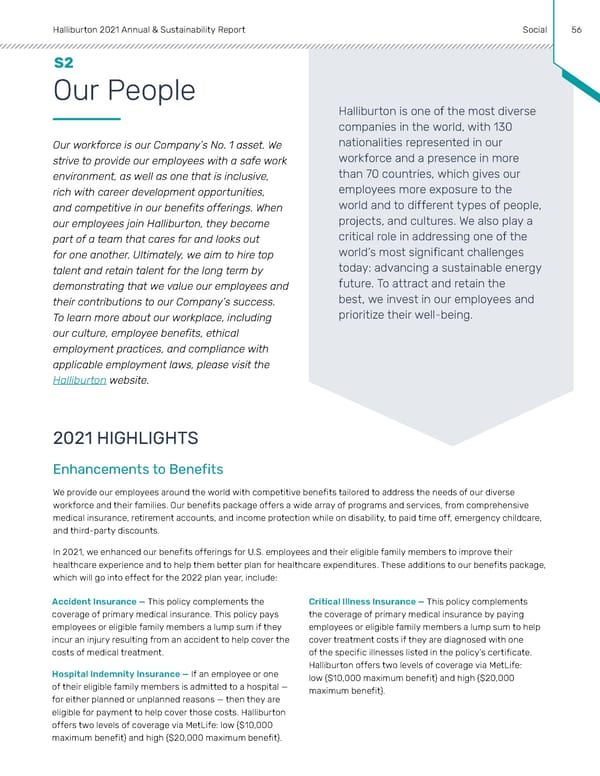 Annual & Sustainability Report | Halliburton - Page 55